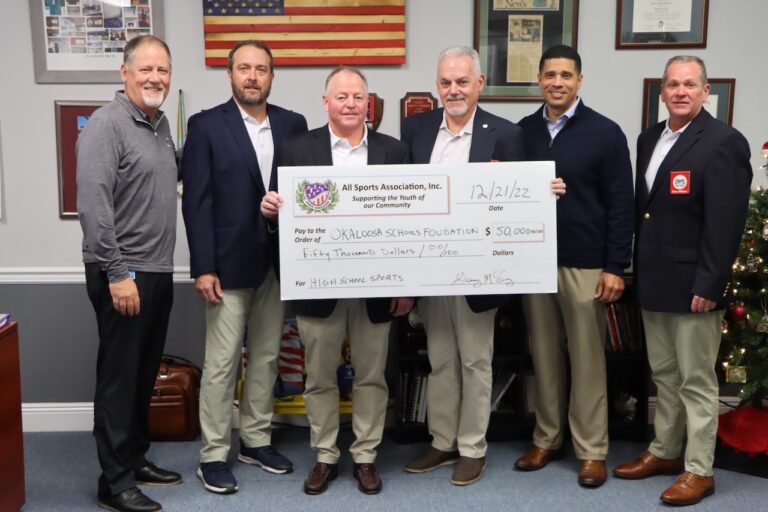 All Sports Association Donates to Support Okaloosa Student-Athletes